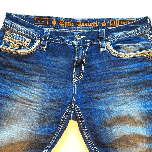 Rock Revival Jelina Easy Boot Distressed Jeans - Picture 3 of 6